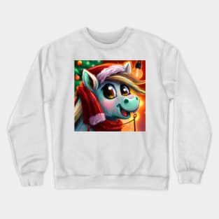 Cute Horse Drawing Crewneck Sweatshirt